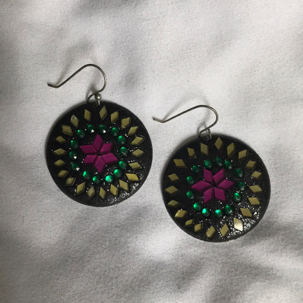 Black Mosaic earrings